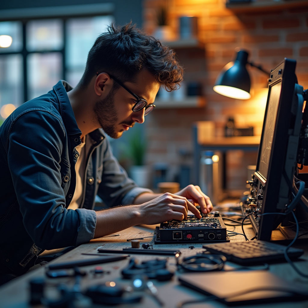 IT technician providing computer repair support